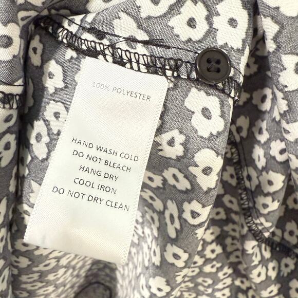 Carly Jean Los Angeles Women's Elise Dress Midi Button Down Tie Waist Floral L - Picture 7 of 10